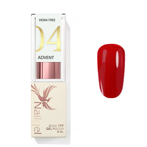 Advent 04 - Esmalte en gel 8 ml - Efecto vidrio rojo -