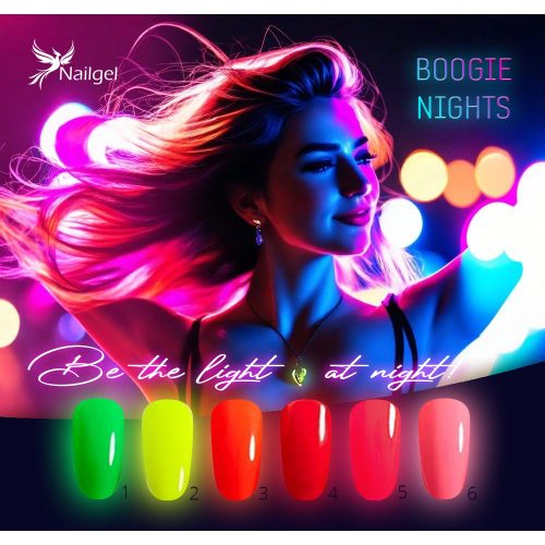 Boogie Nights 6 piezas de barniz de gel conjunto con daisy regalo