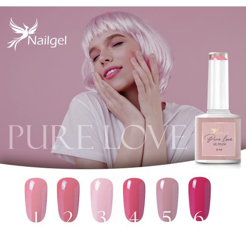 Colección de barniz de gel de 7 piezas Pure Love con 8° gel y margarita