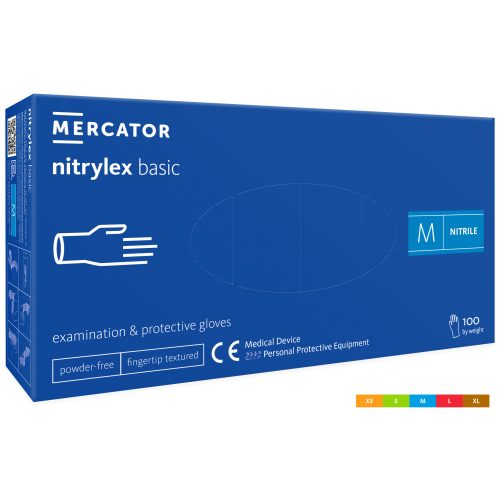 NITRYLEX BASIC A100 BLUE - guantes de prueba azul sin polvo de nitrilo L