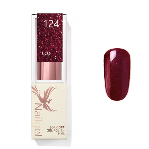 Burgundy 124 CCO Gel Lacquer 8ml